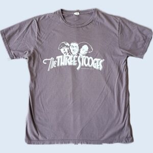 Vintage Y2K The Three Stooges T-Shirt 2009 Gray Men's Tee size L 100% cotton